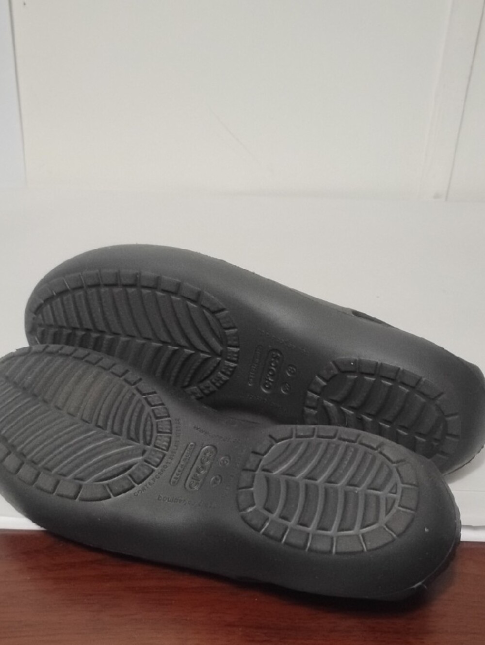 CROCS Kadee  Women's 8 Black Slingback leatherSlip-On Clog Flats - Picture 5 of 6